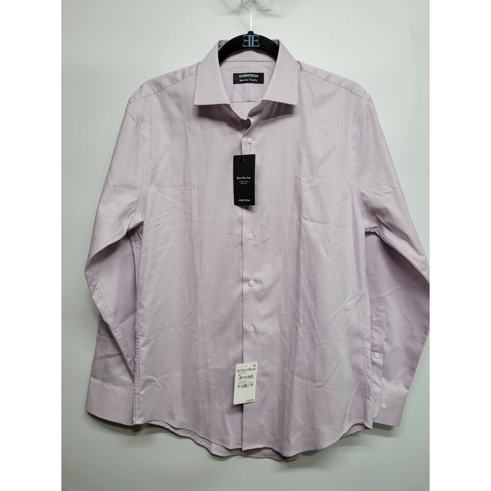 Nordstrom Trim- fit Lavender Button Down New